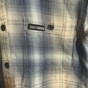 Womens Harley Davidson flannel long sleeve button up shirt medium